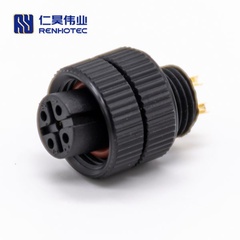 M12 Female Plastic Shell Non-shield Molded Cable Connector