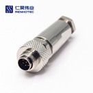 M9 Male Plug Straight Metal Shell Field Wireable Connetor