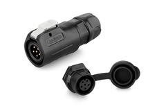 LP-12-6 pin plastic circular single hole waterproof aviation plug signal connector