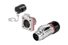 BD-20-7 pin metal power four-hole waterproof aviation plug connector